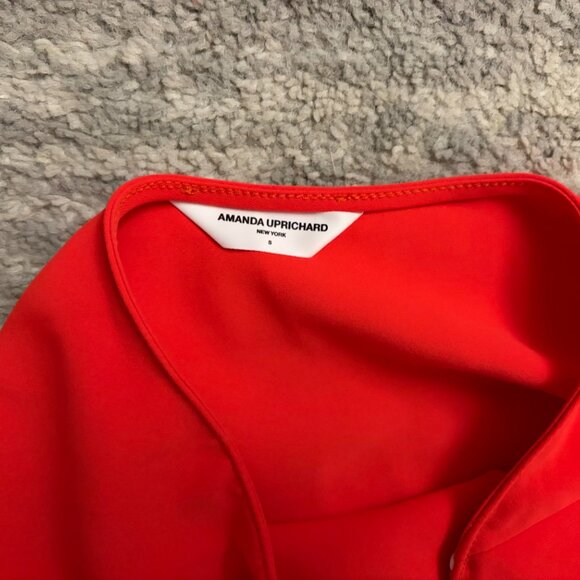 AMANDA UPRICHARD NEW SAMBA DRAPED MINI DRESS CRIMSON S - Picture 6 of 6